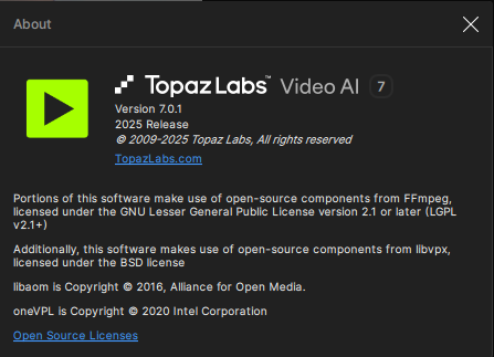 Topaz Video AI Pro 7.0.1 绿色便携版