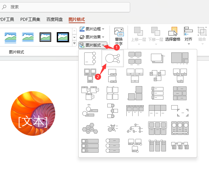 PPT图片如何设置圆形图片标注效果第3步